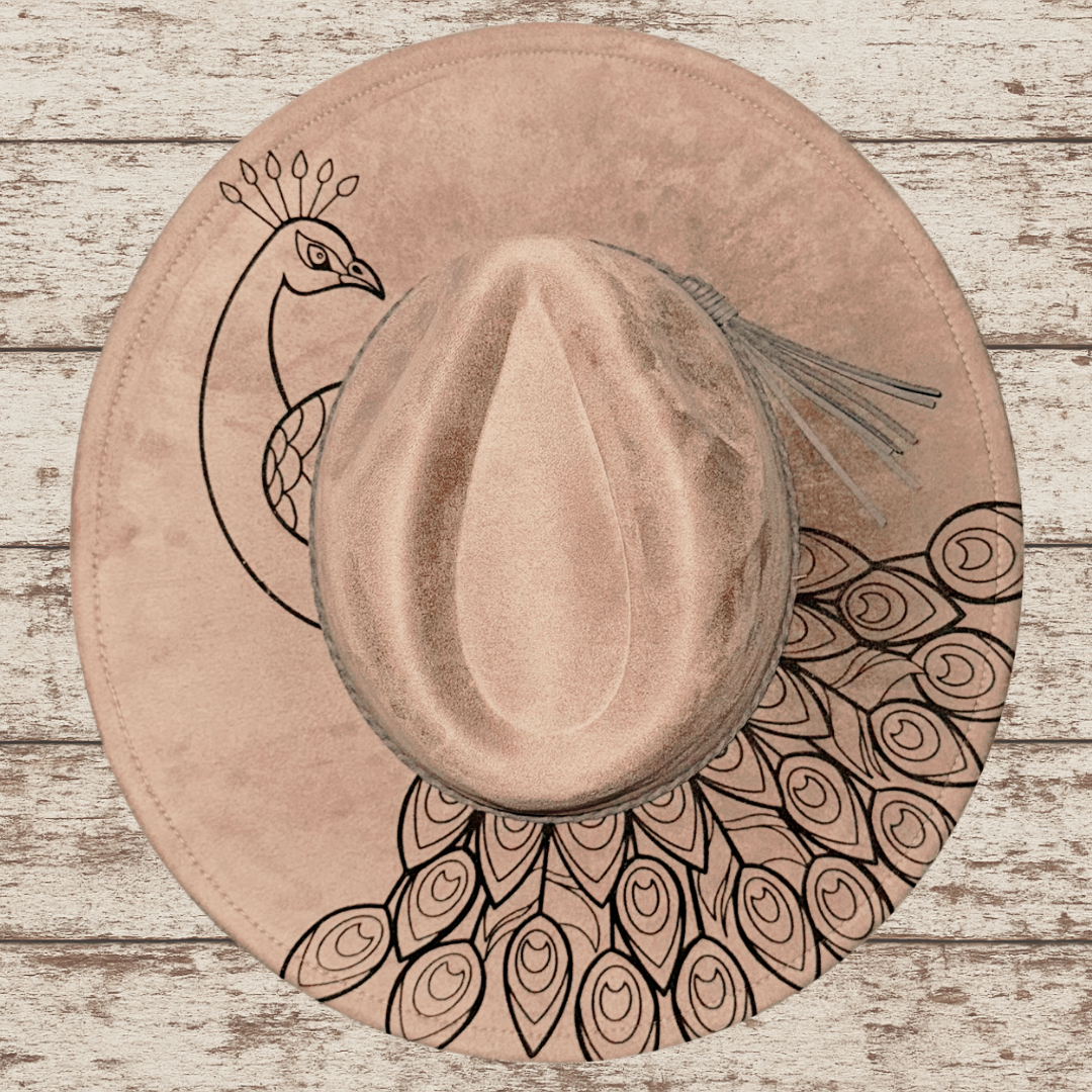Peacock Wide Brim Hat