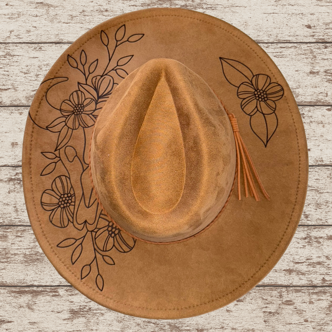 Steer Skull Wide Brim Hat