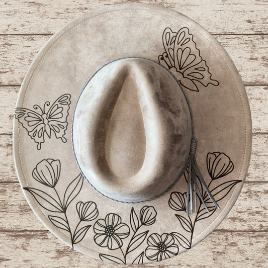 Butterflies Wide Brim Hat