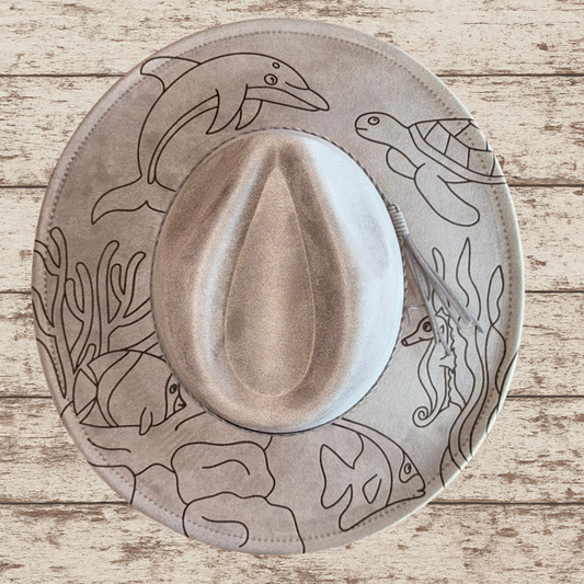 Ocean Critters Wide Brim Hat