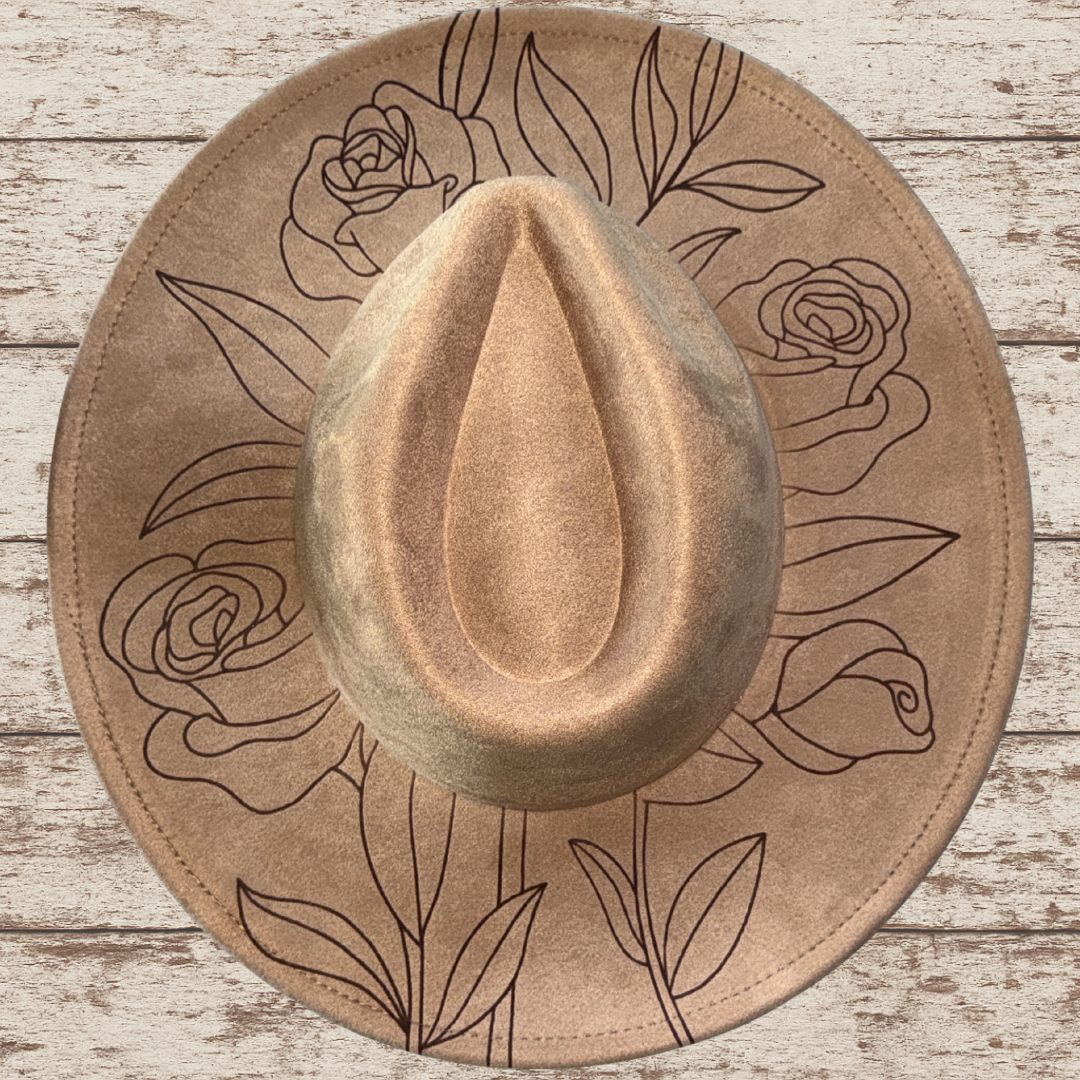 Rose Wide Brim Hat