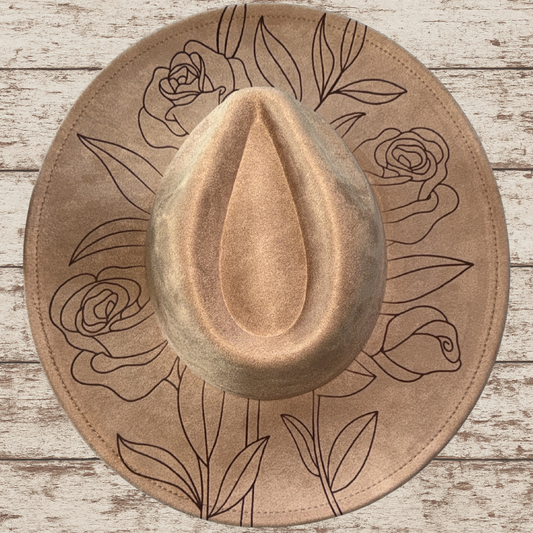 Rose Wide Brim Hat