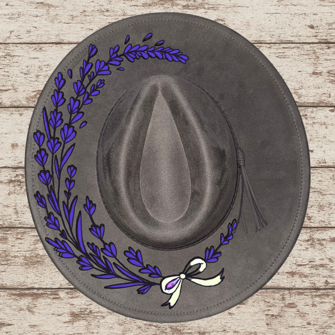 Lavender Wide Brim Hat