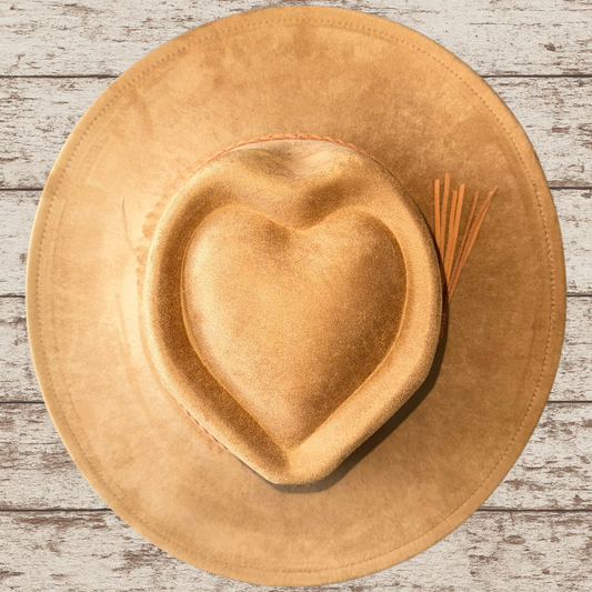Blank Wide Brim Heart Hat