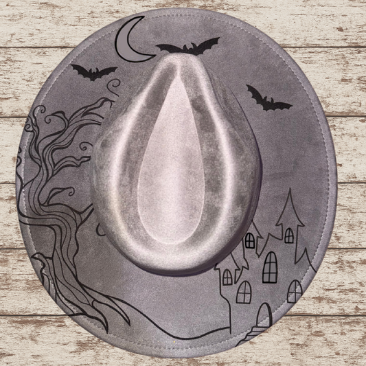 Haunted House Wide Brim Hat