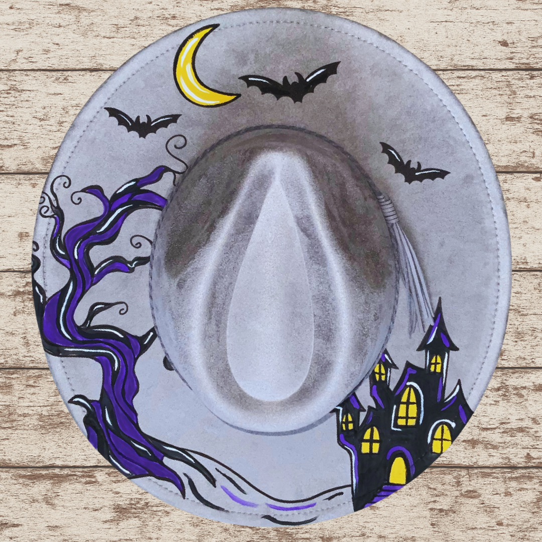 Haunted House Wide Brim Hat