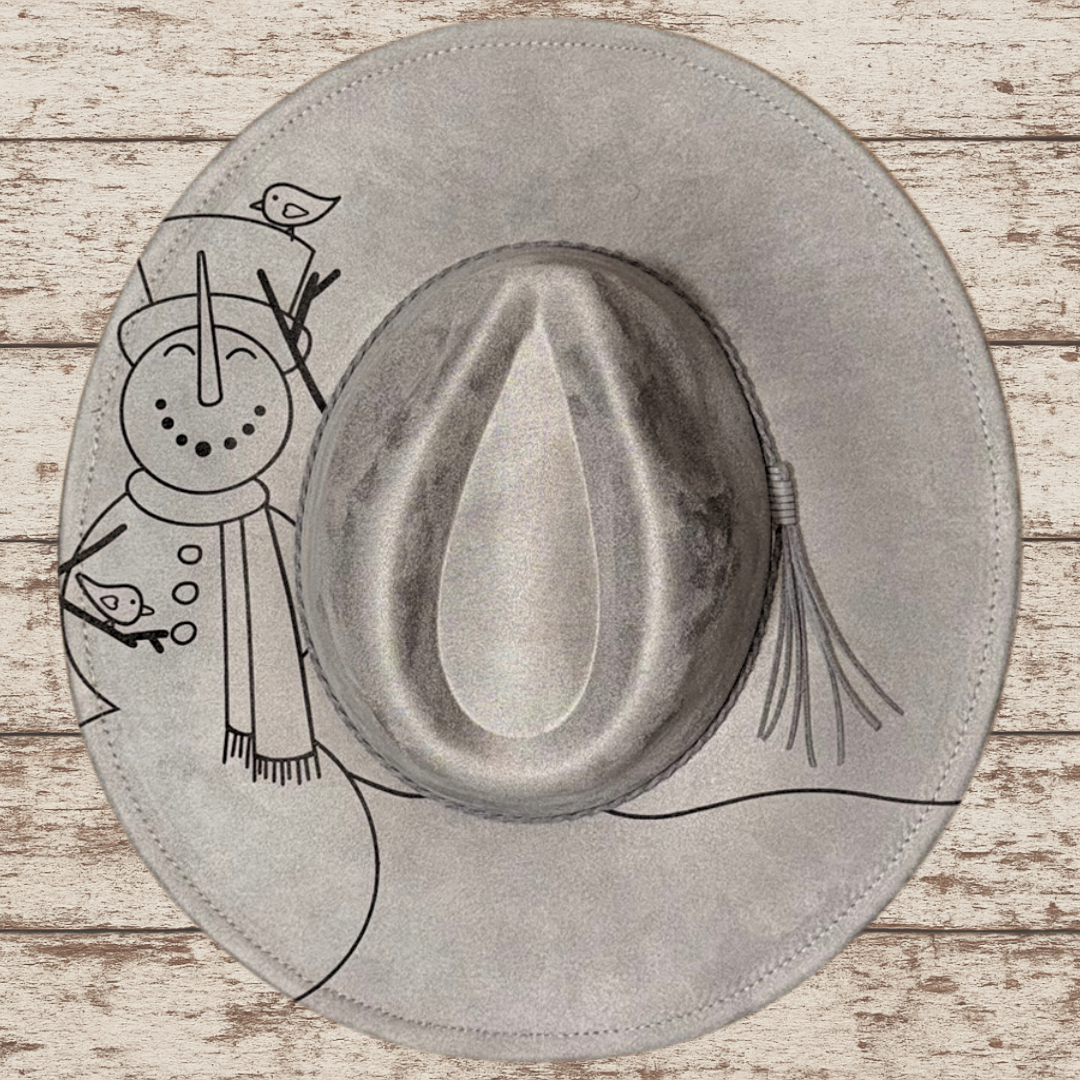 Snowman Wide Brim Hat