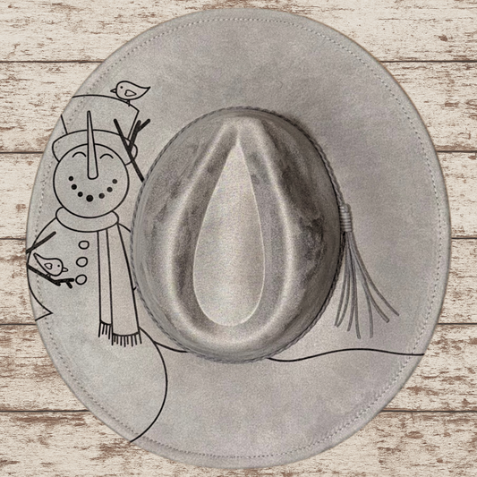 Snowman Wide Brim Hat