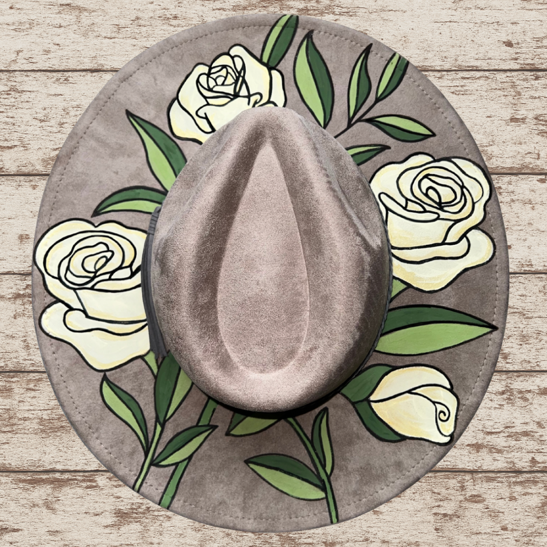 Rose Wide Brim Hat